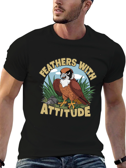 Feathers with Attitude Graphic T-Shirt