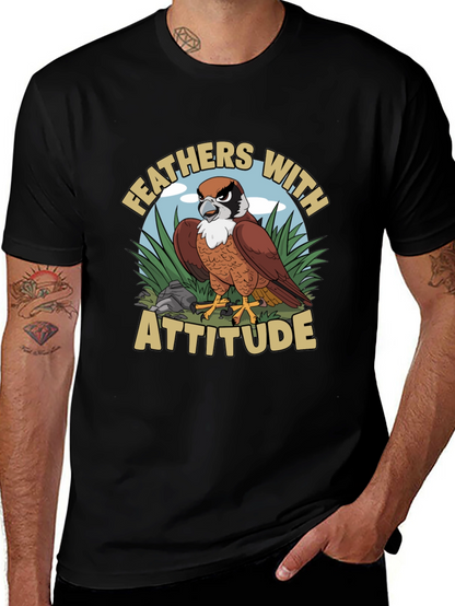 Feathers with Attitude Graphic T-Shirt