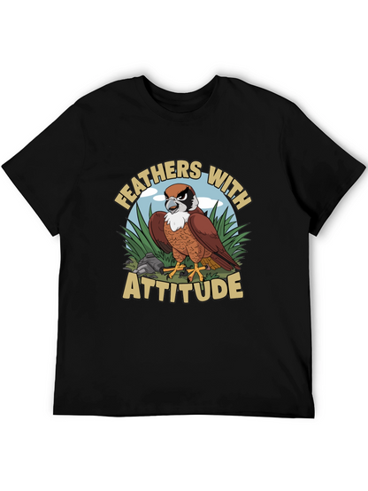 Feathers with Attitude Graphic T-Shirt