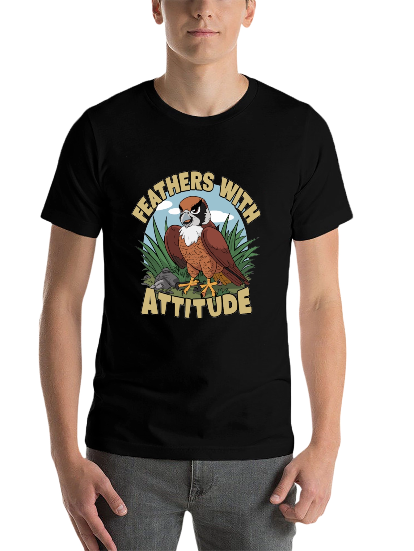 Feathers with Attitude Graphic T-Shirt