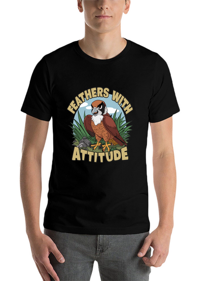 Feathers with Attitude Graphic T-Shirt