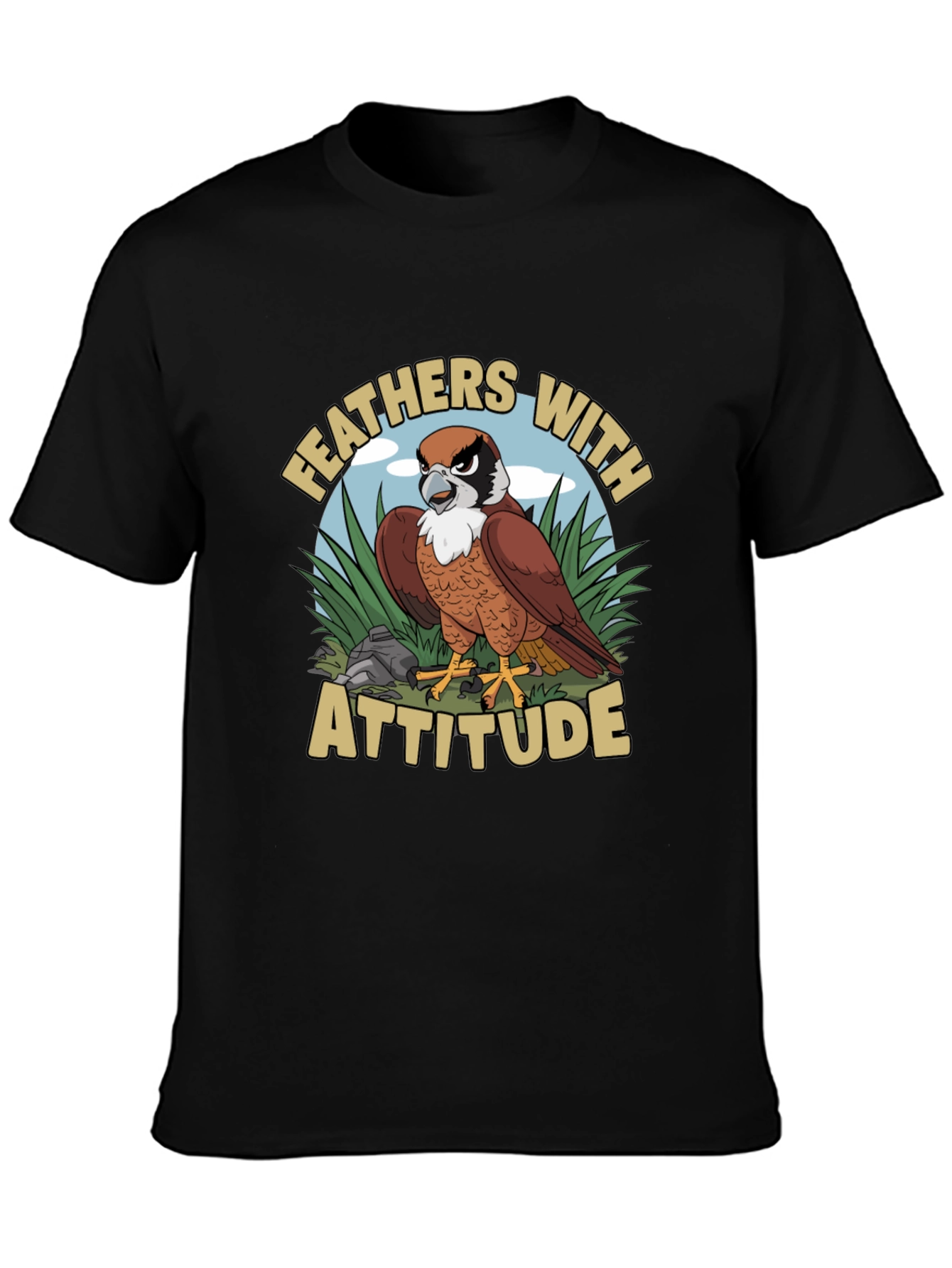 Feathers with Attitude Graphic T-Shirt