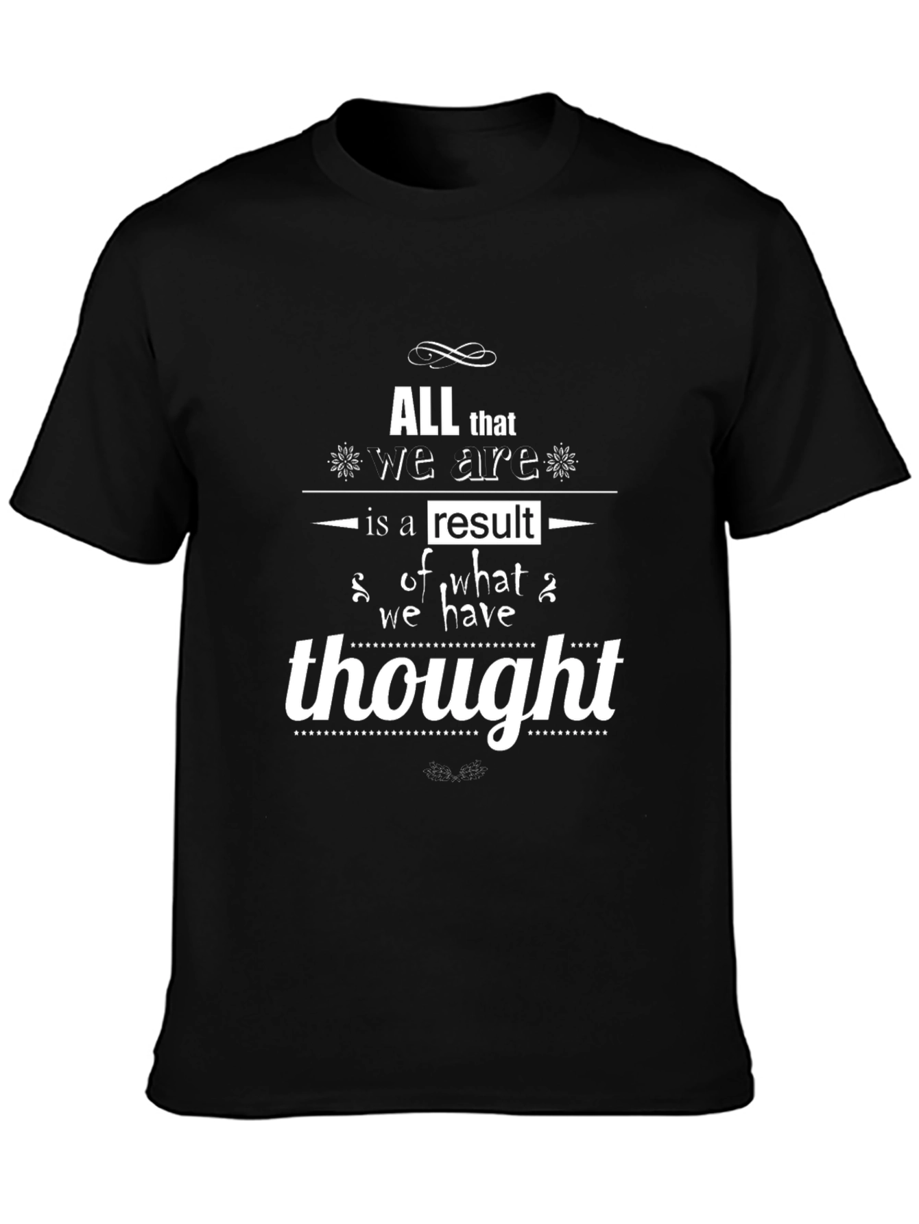 Inspirational Quote Black T-Shirt - Thought Matters Tee
