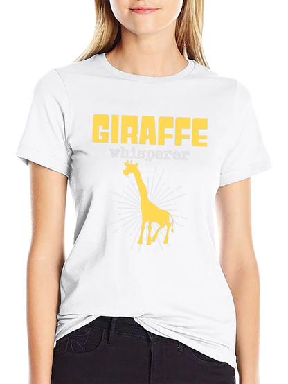 Giraffe Whisperer Graphic T-Shirt - Black