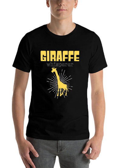 Giraffe Whisperer Graphic T-Shirt - Black