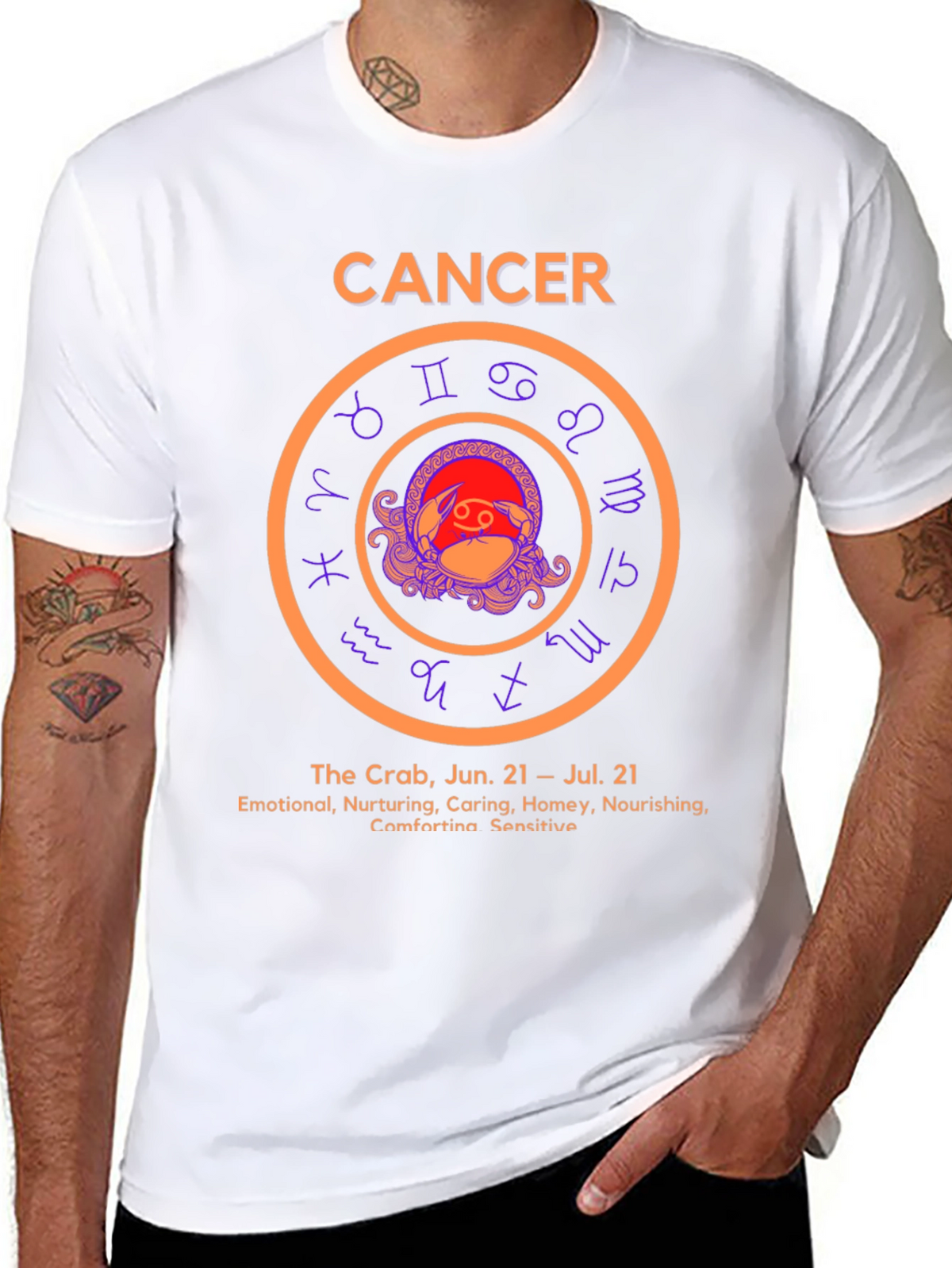 Cancer Zodiac T-Shirt Astrology Sign Tee