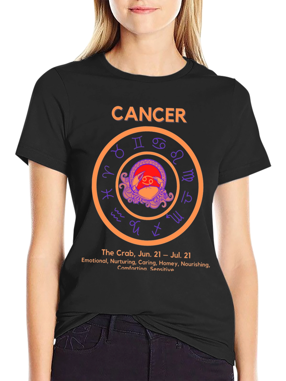 Cancer Zodiac T-Shirt Astrology Sign Tee