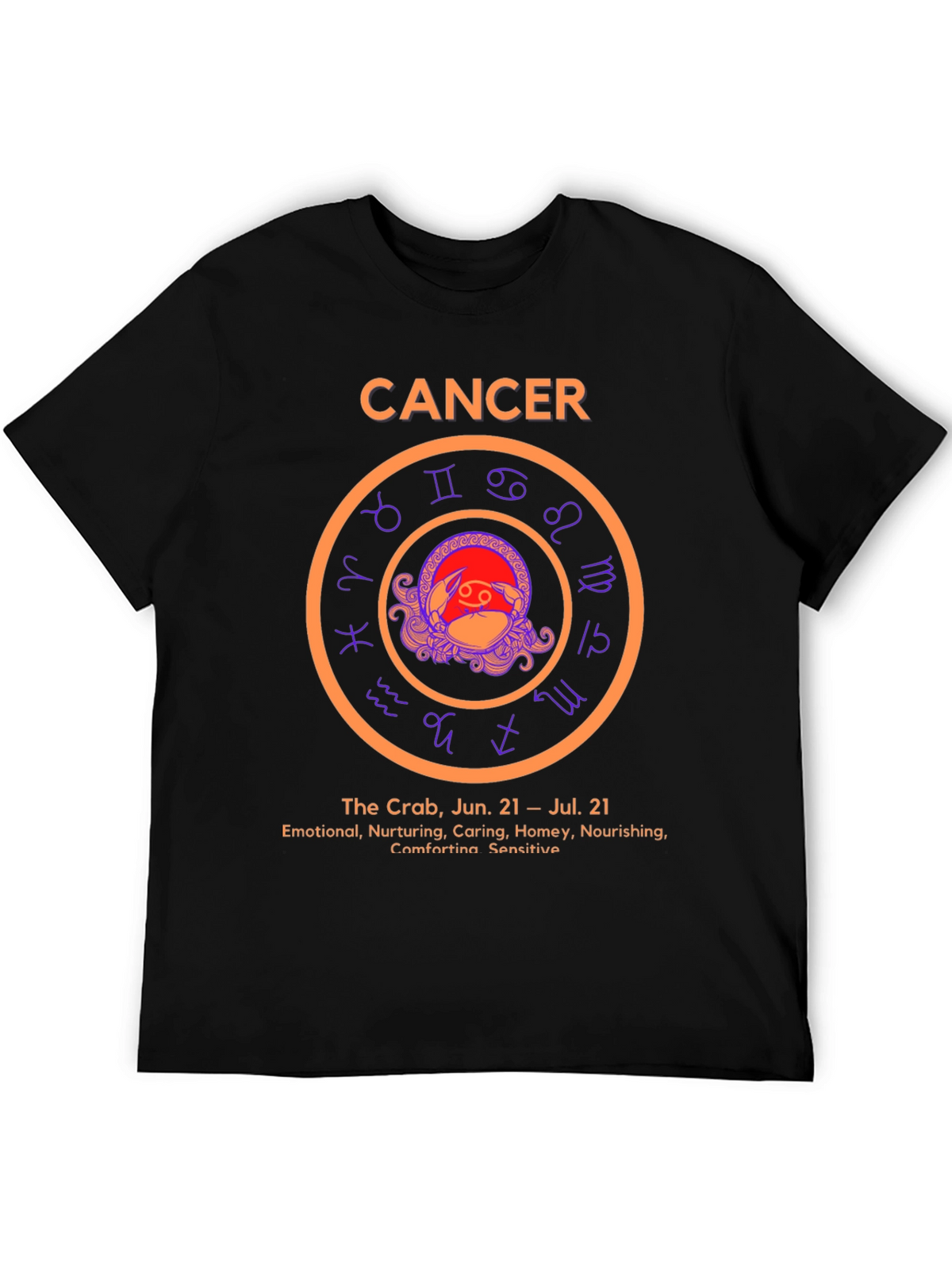 Cancer Zodiac T-Shirt Astrology Sign Tee
