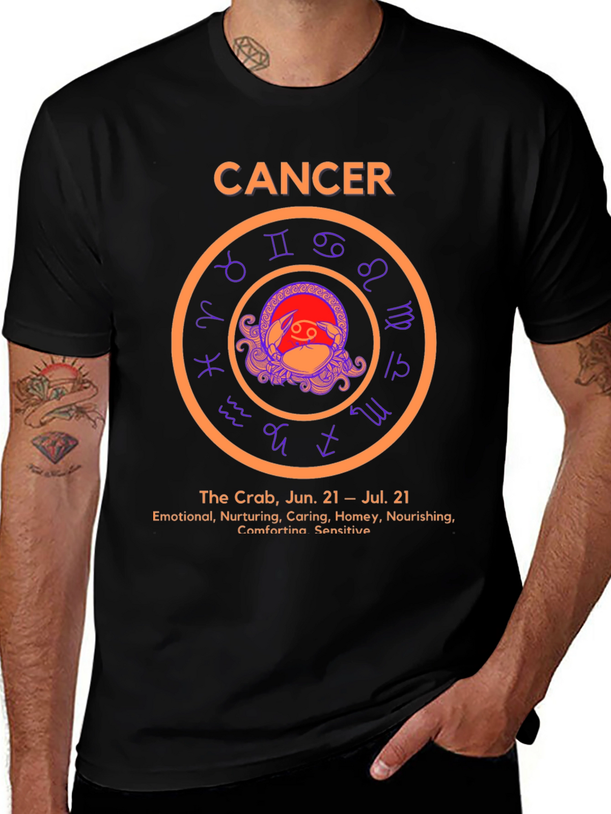 Cancer Zodiac T-Shirt Astrology Sign Tee
