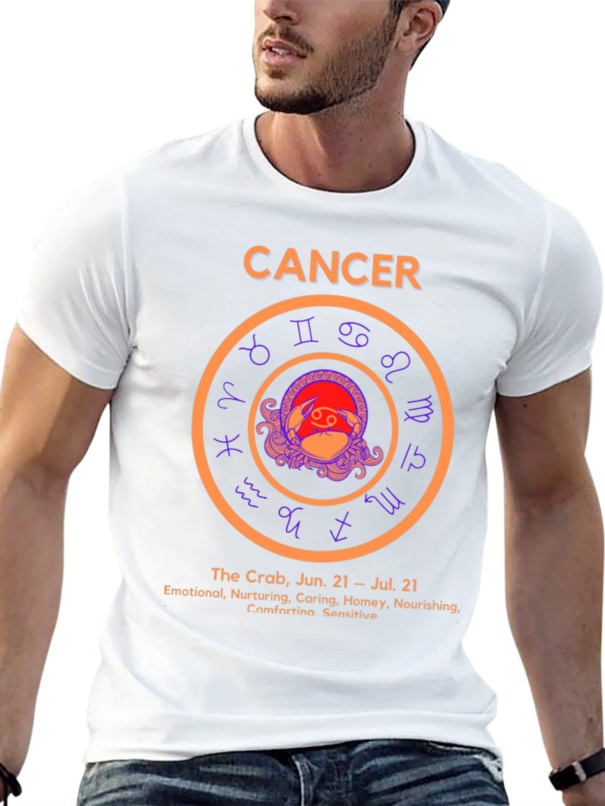 Cancer Zodiac T-Shirt Astrology Sign Tee