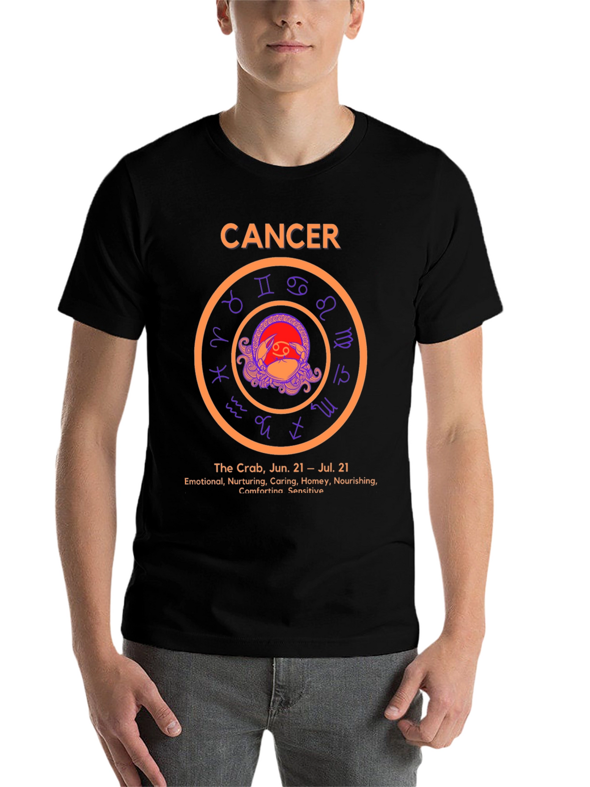 Cancer Zodiac T-Shirt Astrology Sign Tee
