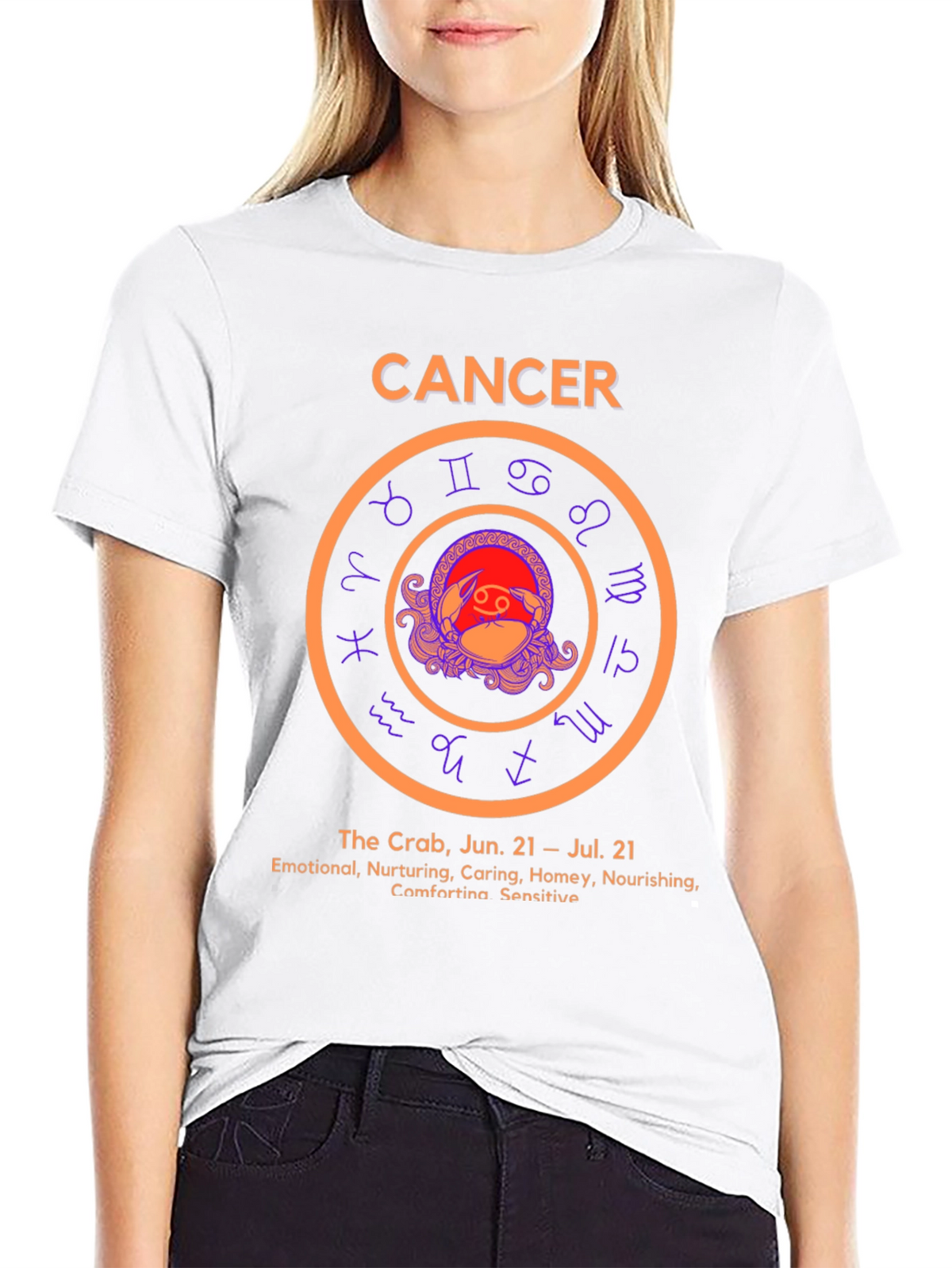 Cancer Zodiac T-Shirt Astrology Sign Tee