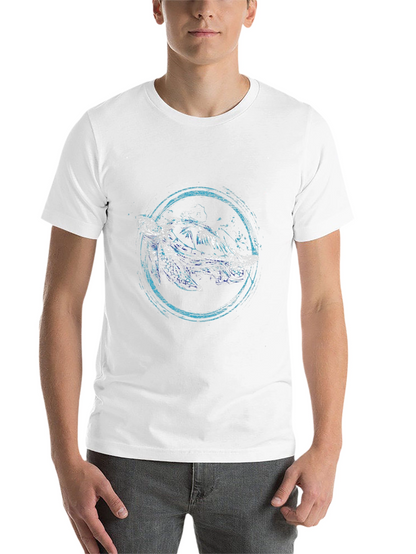 Sea Turtle Graphic Print Black T-Shirt