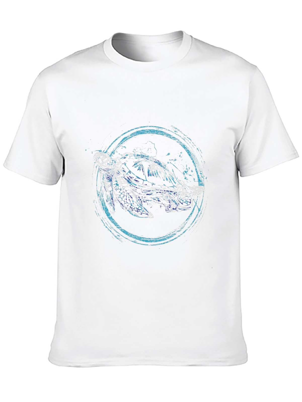 Sea Turtle Graphic Print Black T-Shirt