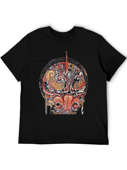 Abstract Graphic Print Black T-Shirt