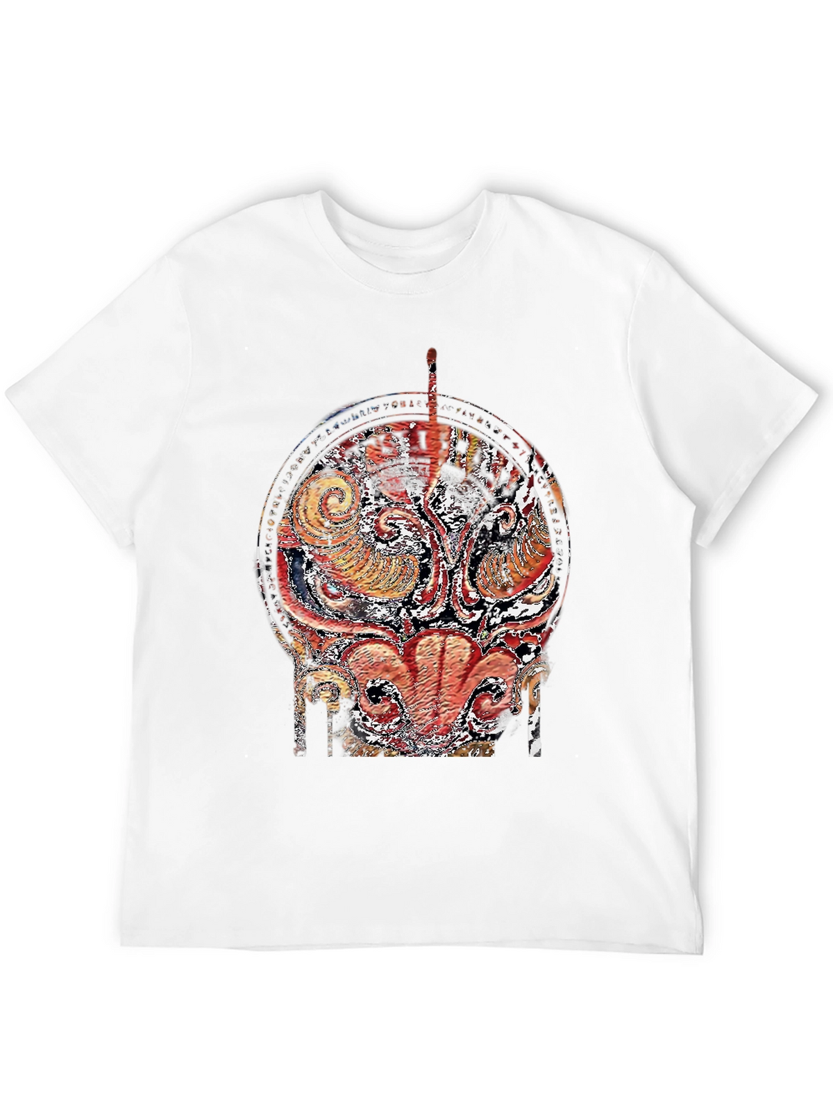 Abstract Graphic Print Black T-Shirt