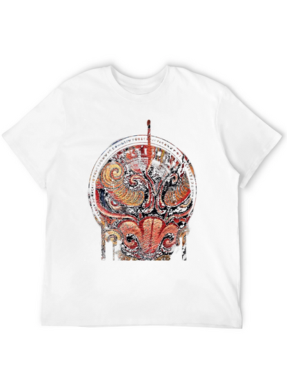 Abstract Graphic Print Black T-Shirt