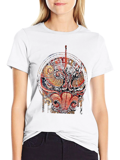 Abstract Graphic Print Black T-Shirt