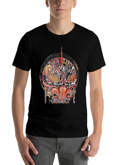 Abstract Graphic Print Black T-Shirt