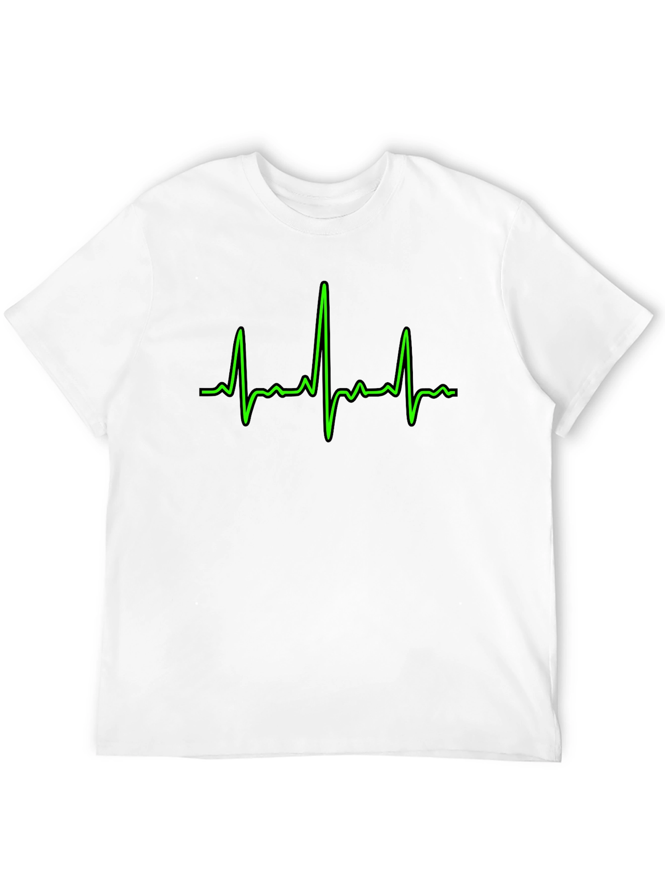 Heartbeat Graphic Tee - Classic Black Cotton T-Shirt
