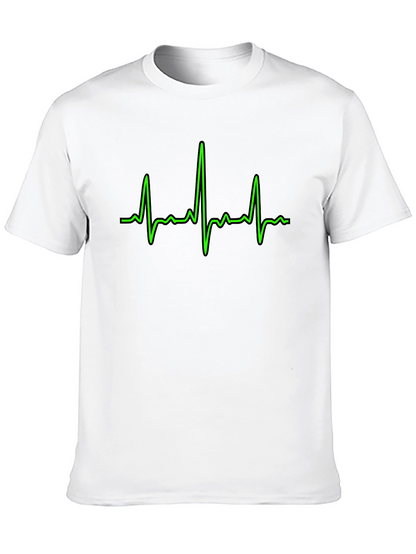Heartbeat Graphic Tee - Classic Black Cotton T-Shirt