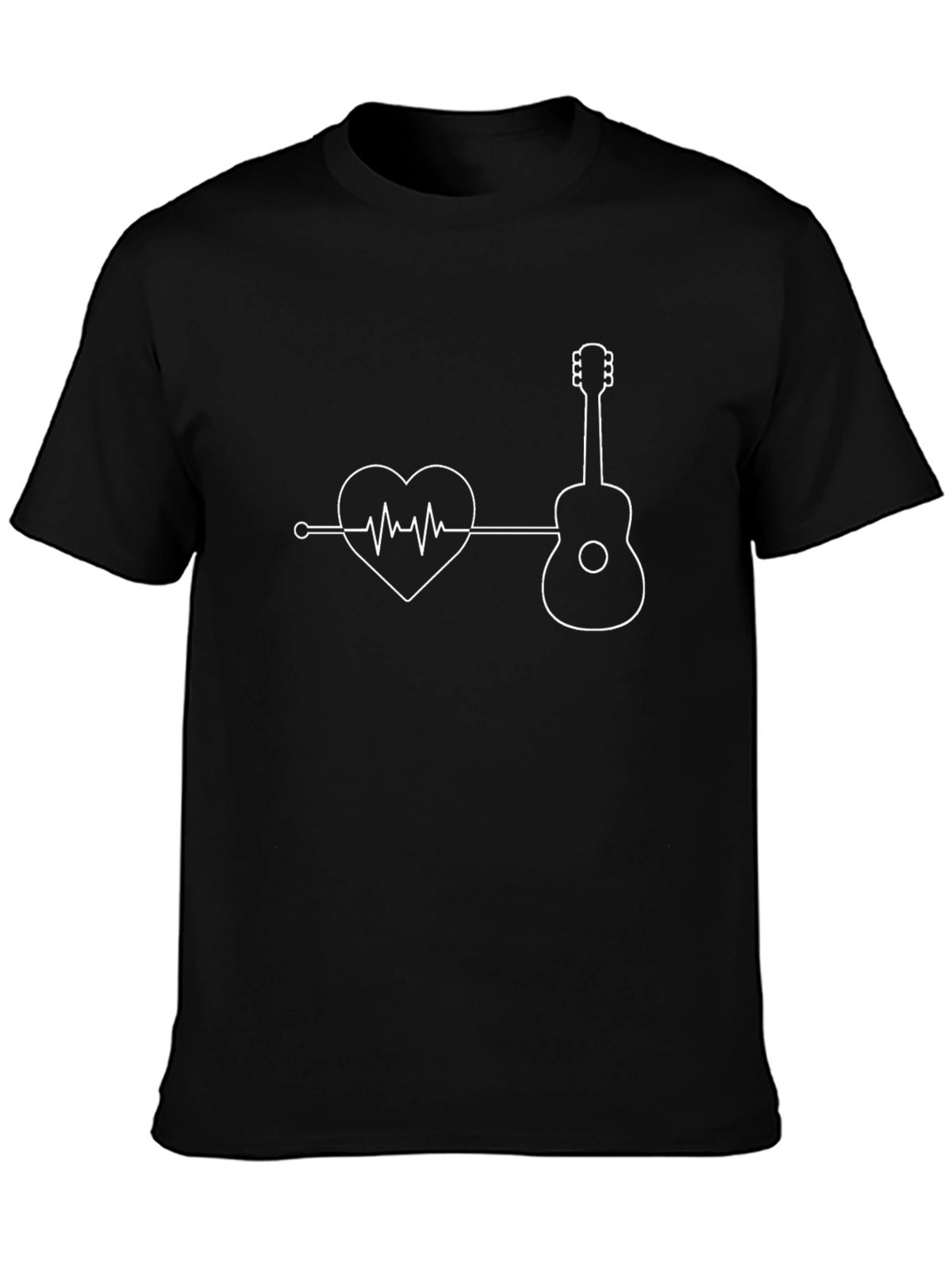 Guitar Heartbeat T-Shirt - Music Lover Tee