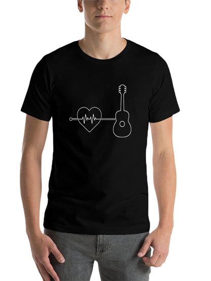 Guitar Heartbeat T-Shirt - Music Lover Tee