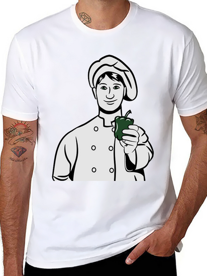 Chef Holding Pepper Graphic T-Shirt
