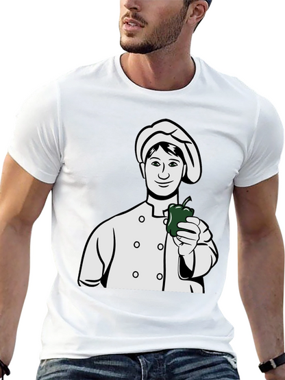 Chef Holding Pepper Graphic T-Shirt