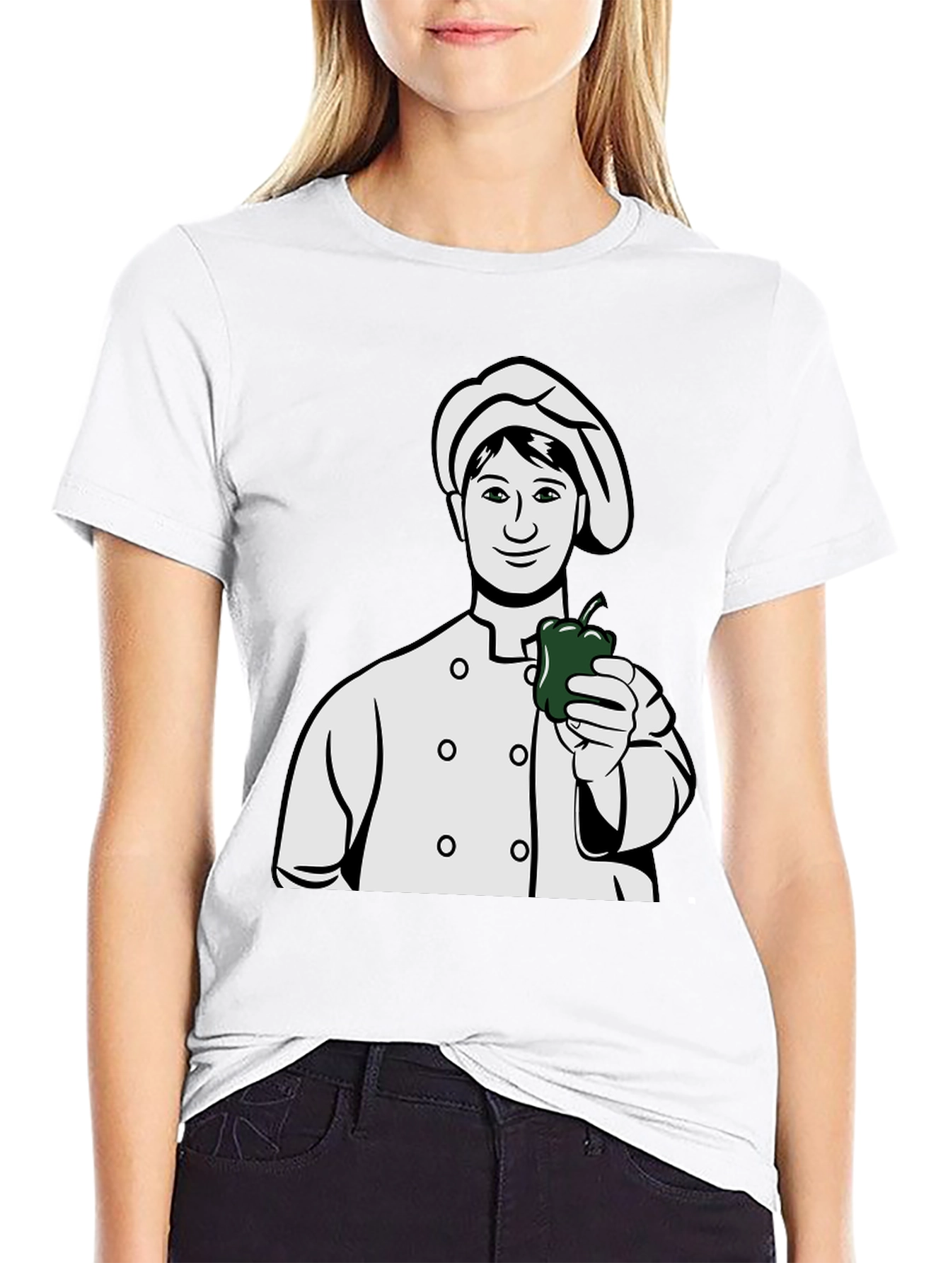 Chef Holding Pepper Graphic T-Shirt