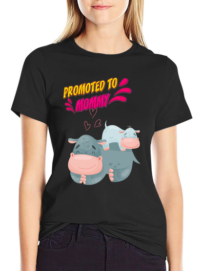 Promoted to Mommy Hippo T-Shirt