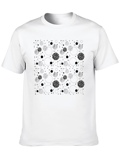 Abstract Pattern Black T-Shirt