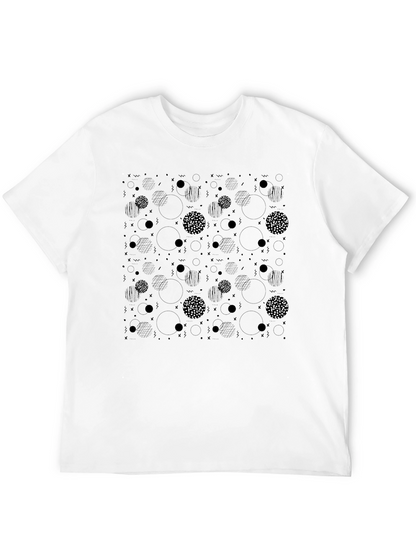 Abstract Pattern Black T-Shirt