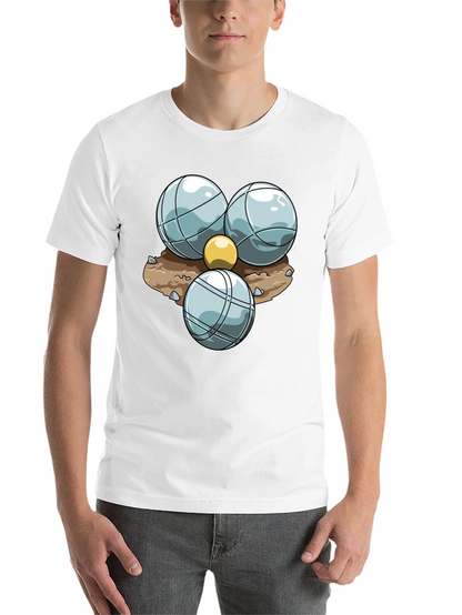 Bocce Ball Graphic T-Shirt - Black Crew Neck Tee
