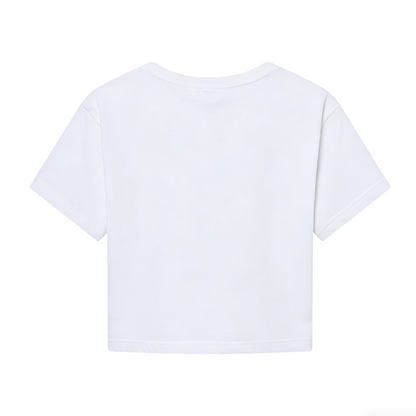 The Eyes Chico They Never Lie Classic Movie White Crop Top ¨C Retro Film Fan Graphic Tee