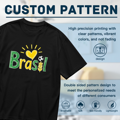 Love Brasil Soccer National Pride Plus Size T-Shirt
