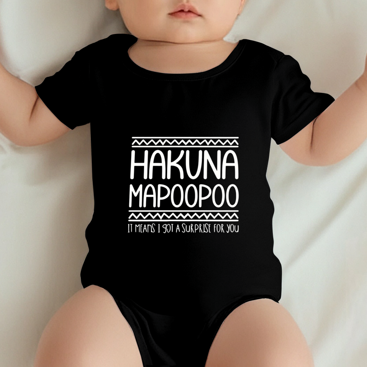 Hakuna Mapoopoo Funny Diaper Surprise Baby Onesie