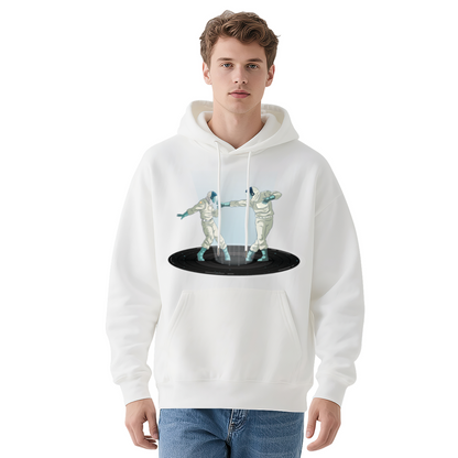 Space Astronaut Fencing Graphic Unisex Black Hoodie