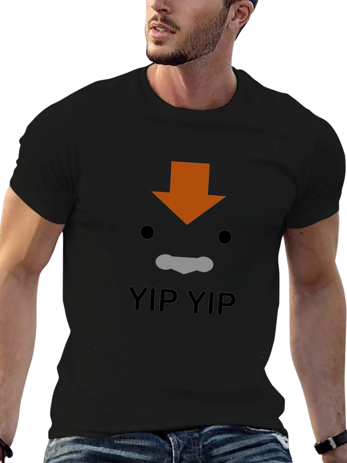 Aang Yip Yip T-Shirt - Avatar Inspired Black Tee