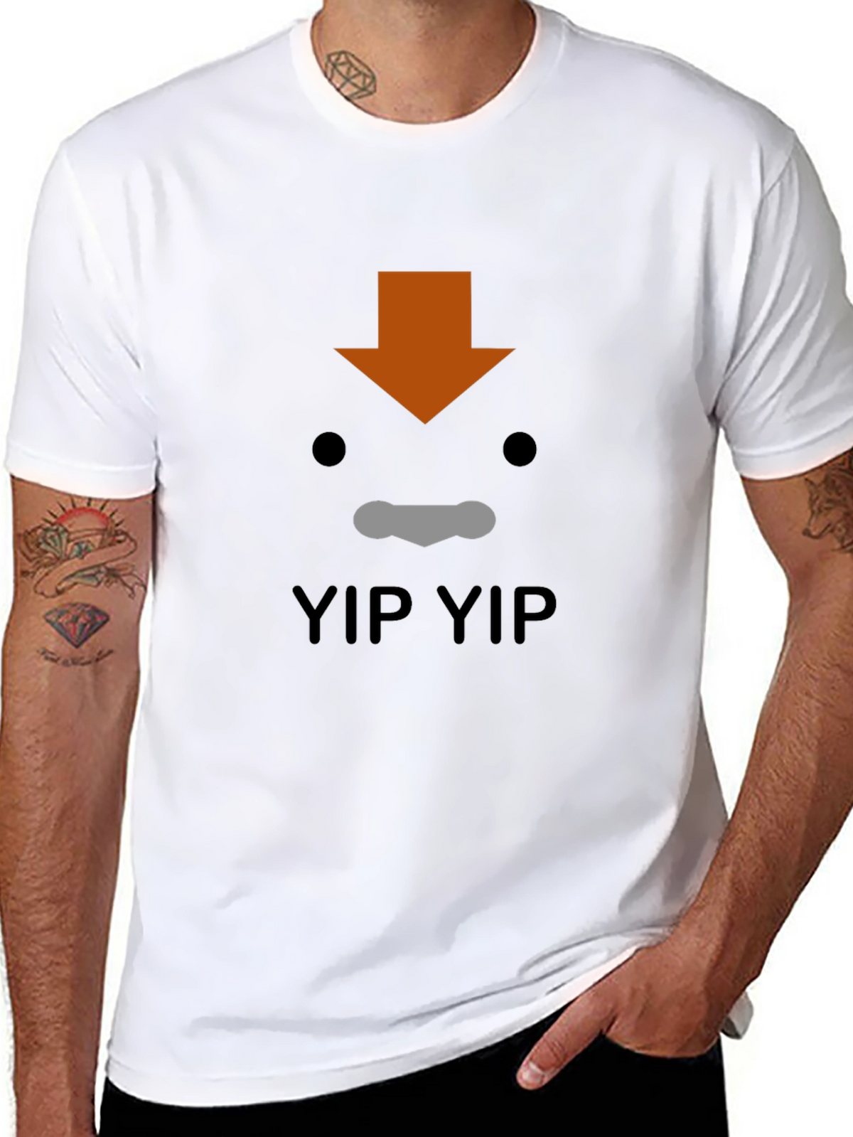 Aang Yip Yip T-Shirt - Avatar Inspired Black Tee
