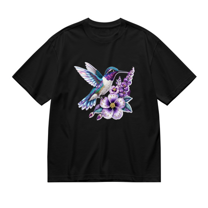 Shimmer Purple Hummingbird Dark Plus Size Women¡¯s T-Shirt