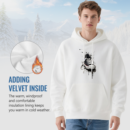 Graffiti Sneaker Street Graphic Hoodie, Soft Comfort Fit