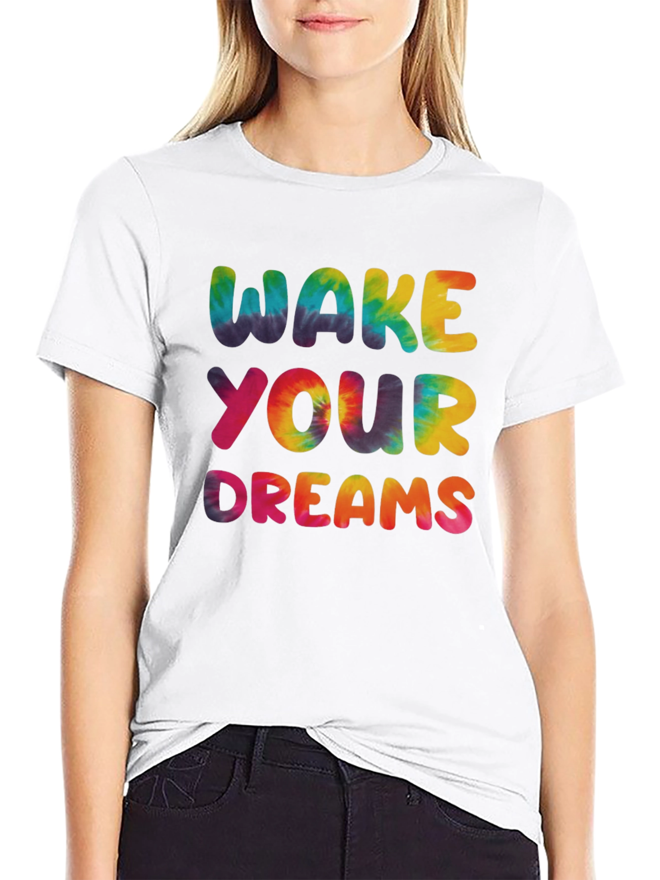 Wake Your Dreams Tie-Dye Graphic Tee
