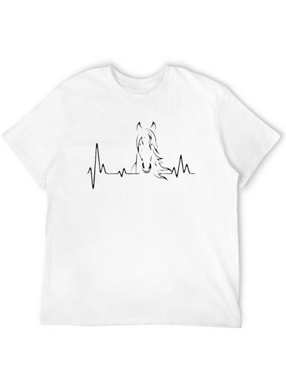Horse Heartbeat T-Shirt - Equestrian Style