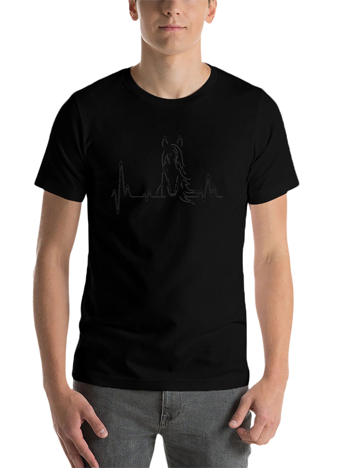 Horse Heartbeat T-Shirt - Equestrian Style