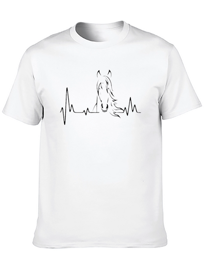 Horse Heartbeat T-Shirt - Equestrian Style