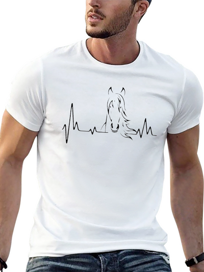 Horse Heartbeat T-Shirt - Equestrian Style