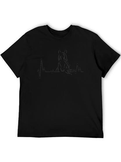 Horse Heartbeat T-Shirt - Equestrian Style