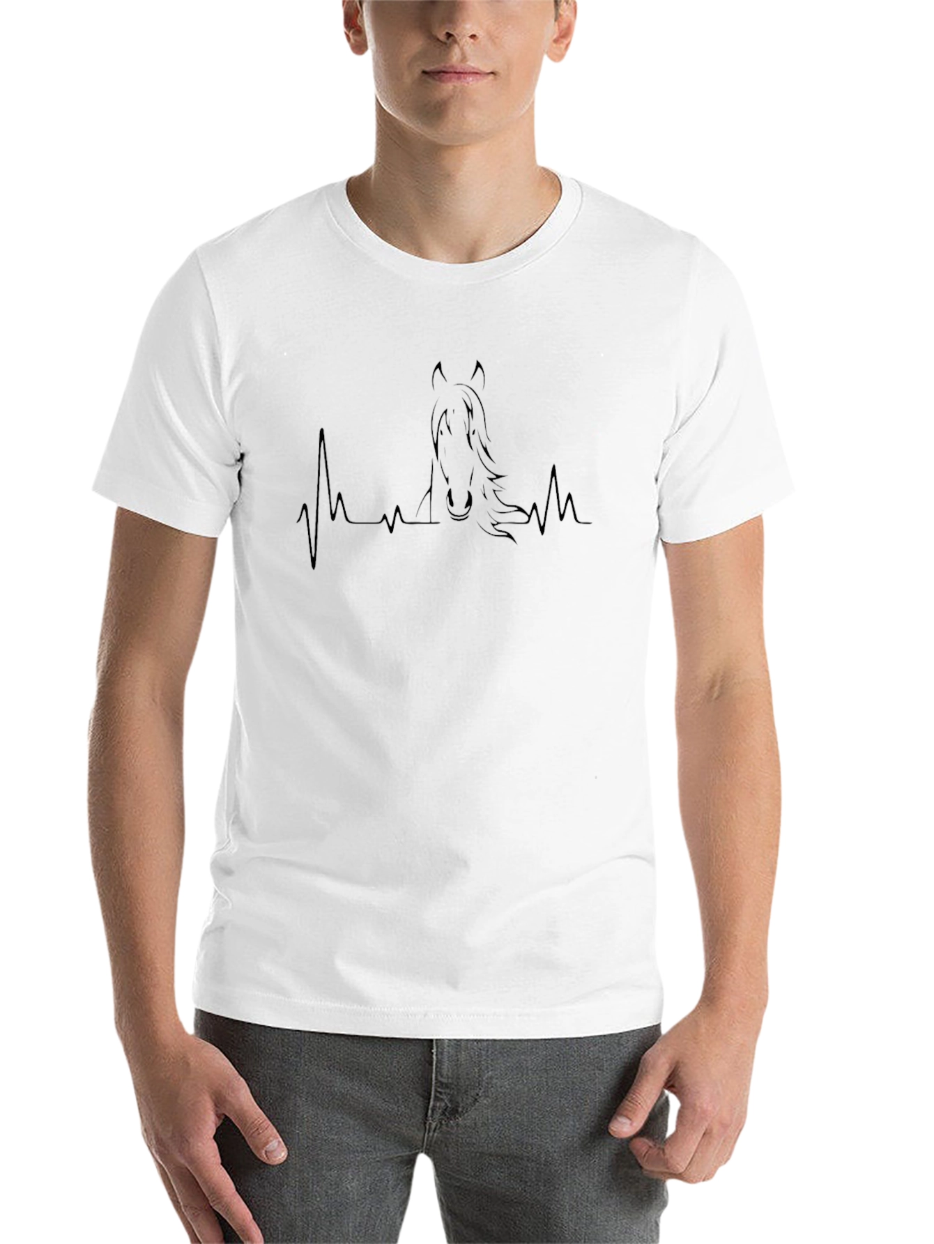 Horse Heartbeat T-Shirt - Equestrian Style