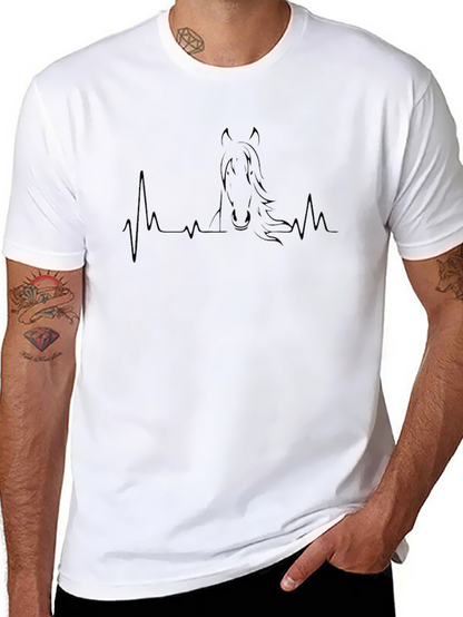 Horse Heartbeat T-Shirt - Equestrian Style